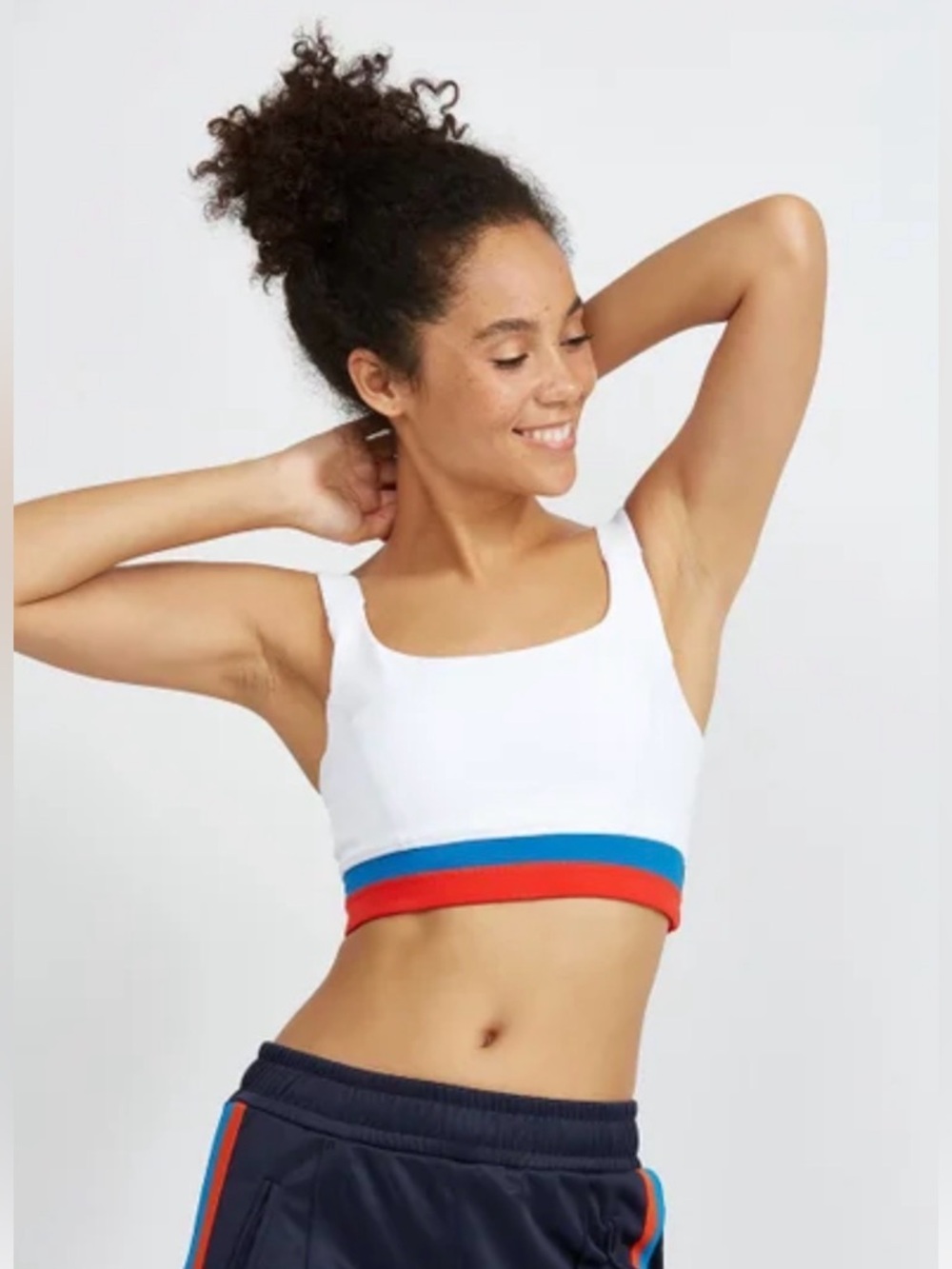 NWOT KULE X BANDIER Gabby Bra Size S crop top swim, retro, beach to street, yoga